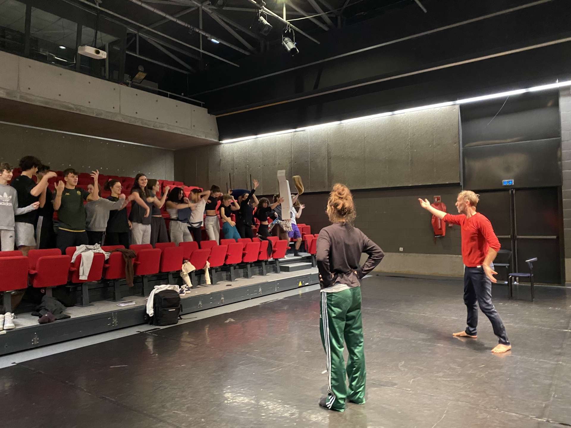 Atelier danse avec Marc Lacourt et Marguerite Chaigne au Lycée La Hotoie